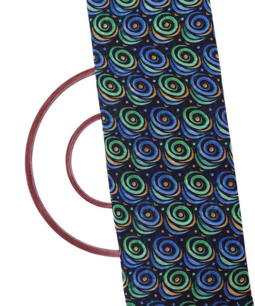 black and blue geometric print georgette fabric b103 4304